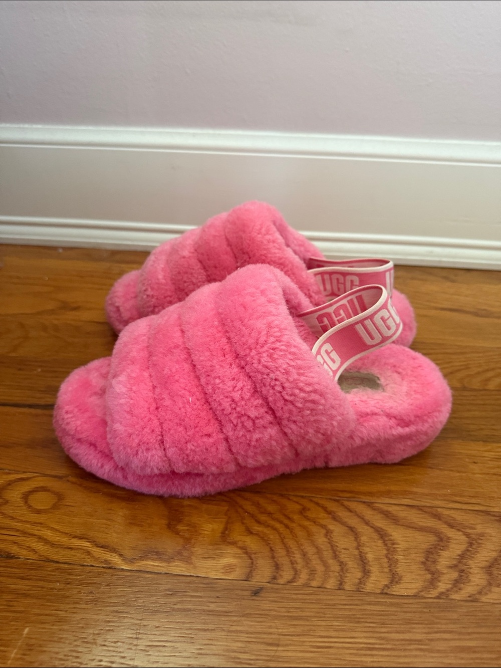 UGG Hot Pink Fluff Yeah Slipper